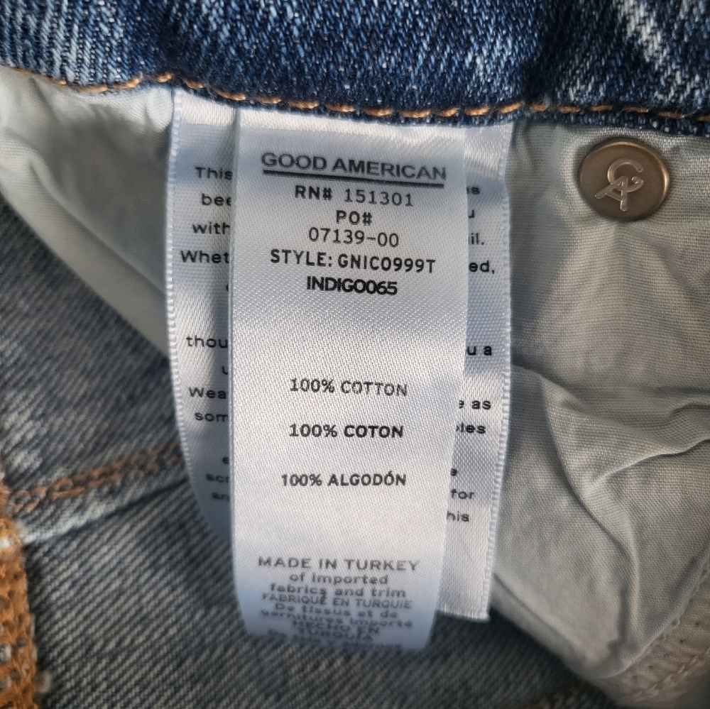 💚HP💚NWT Good American Good 90s Icon Jean's in Indigo Blue - Picture 7 of 14